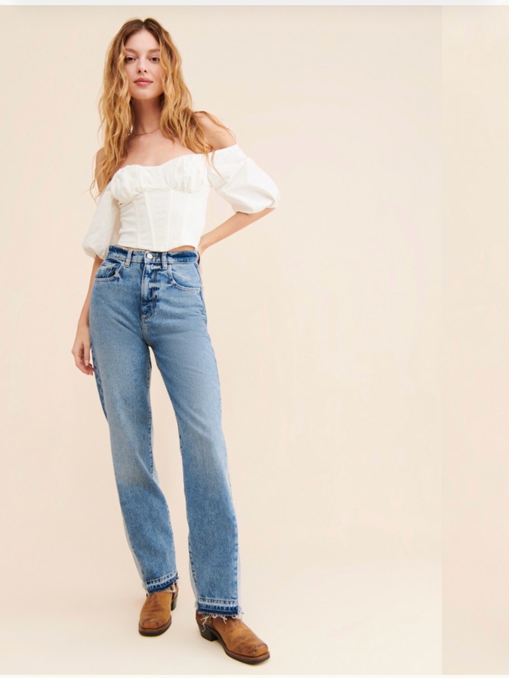 DL1961 High-Rise Two-Tone Light Blue Women's Jeans MSRP $219